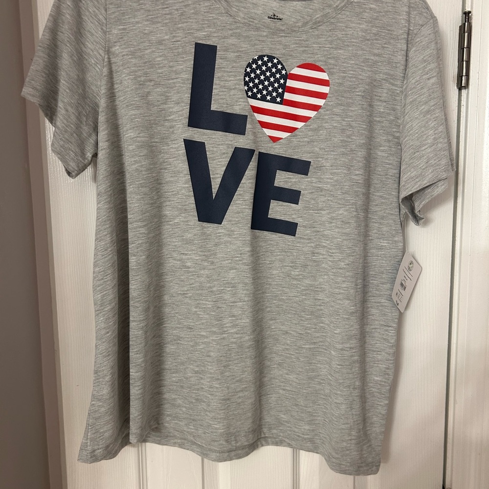Gray Love Graphic T-Shirt